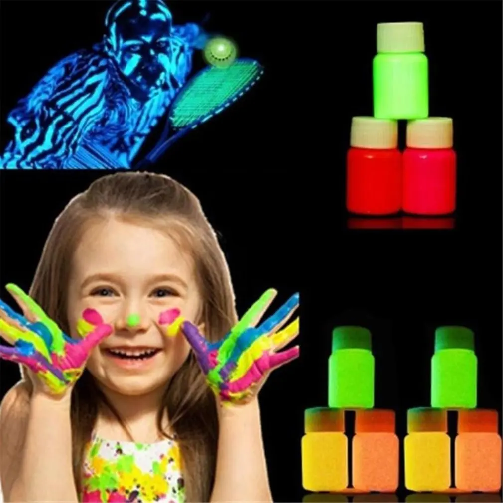 1pc 20g DIY Long-lasting Luminous Painting Coating Baby Art Glitter Phosphor Body Painting Pigment Powder Kids Glow in Dark Toys