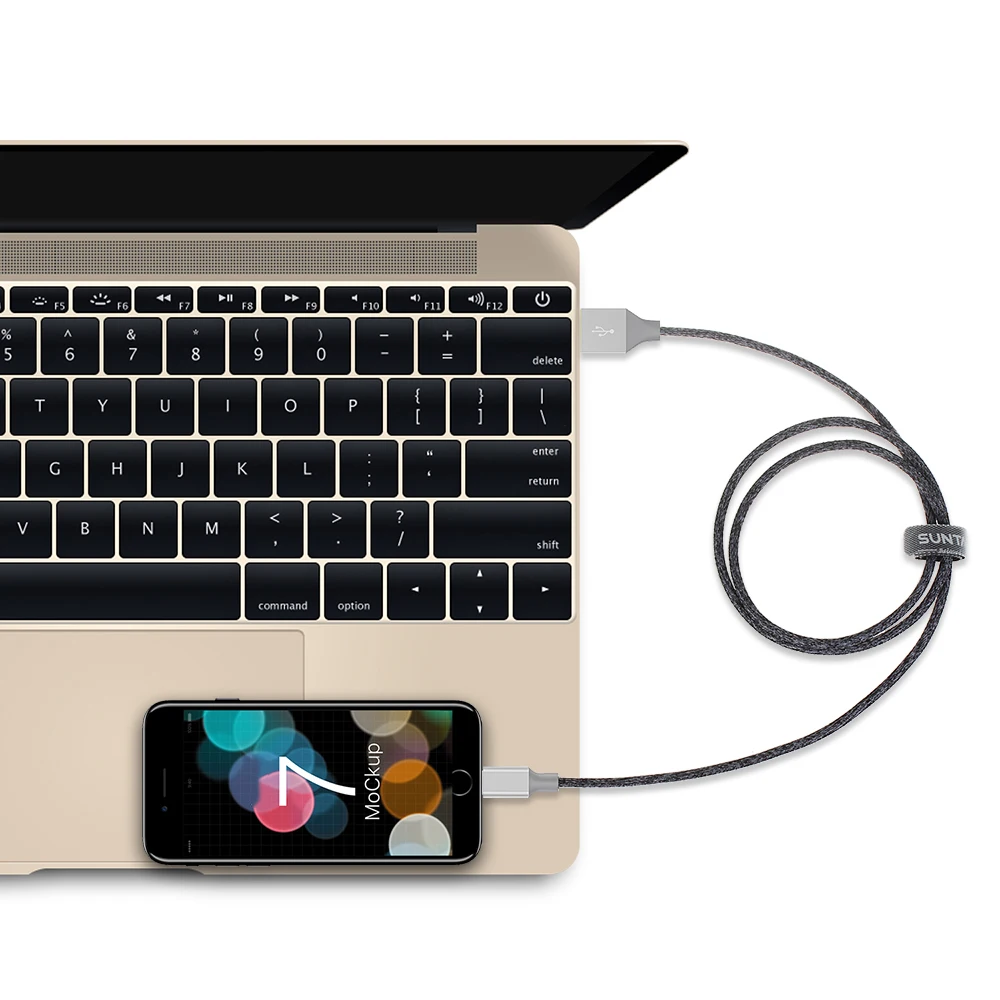 Suntaiho USB кабель для Iphone 8 позолоченный быстрое зарядное устройство передачи данных