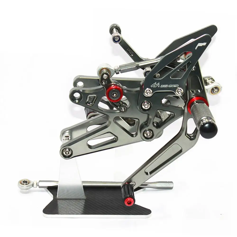 Для Yamaha YZF R1 2004 2005 2006 CNC Регулируемые подножки для ног Rider Rearset подставка для ног - Цвет: Titanium