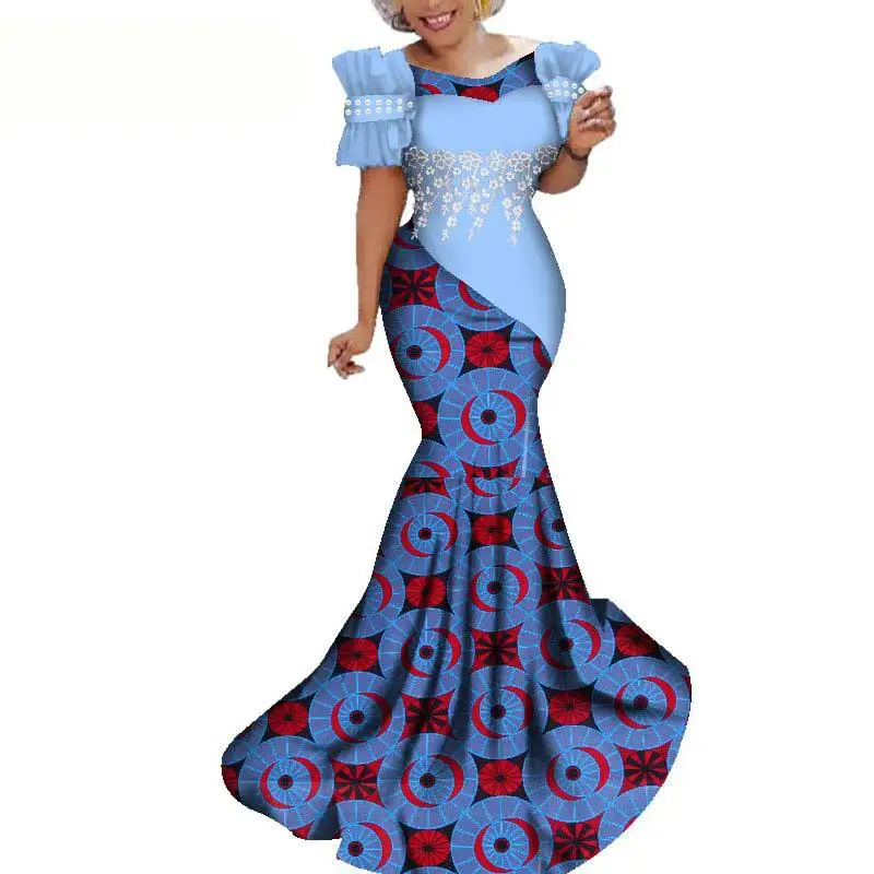 2019 Новое поступление модный стиль Африканский для женщин хлопок плюс размеры длинное платье XS-6XL