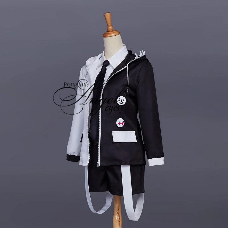 Anime Danganronpa Monokuma Traje Cosplay Uniforme Halloween Party Terno Completo