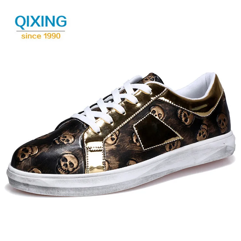 Prix pour Nouveau style crâne head planche à roulettes chaussures pour hommes classique sport chaussures bas-top pu en cuir non-slip planche à roulettes chaussures hommes de sneakers Prix pour Nouveau style crâne head planche à roulettes chaussures pour hommes classique sport chaussures bas-top pu en cuir non-slip planche à roulettes chaussures hommes de sneakers