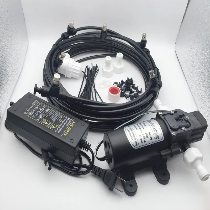 20feet Length Misting System Hose Clamps Fine Fresh Water Pressure Mist Spray Self Priming Sprayer Pump Hylaea 12V 60W 5L/min Micro Self Priming Diaphragm Pump with 6m Industrial Pump 20feet Length Misting System Hose Clamps Fine Fresh Water Pressure Mist Spray Self Priming Sprayer Pump Hylaea 12V 60W 5L/min Micro Self Priming Diaphragm Pump with 6m Industrial Pump