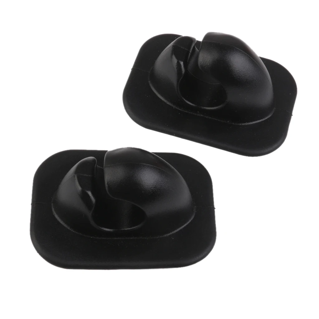 Durable 2Pcs Black PVC Paddle Hooks Holder for Safety Water Sports Fishing Inflatable Boat Kayaks Canoe Dinghy Yatch Accessories