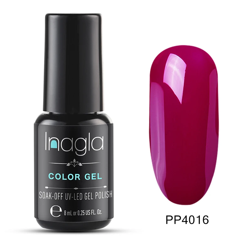Inagla гель 8 мл УФ светодиодный Гель-лак для ногтей замачиваемый дизайн ногтей УФ-гель лак 24 фиолетовых цвета маникюрный гель для ногтей лак - Цвет: PP4016
