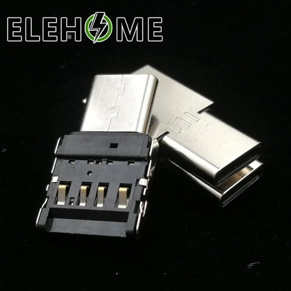 1 шт. USB Type C папа к Micro гнездовой адаптер Конвертер Разъем черный и белый