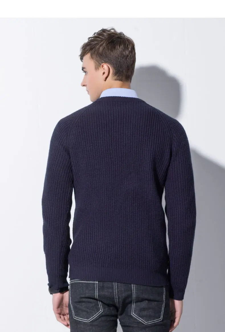 3Color Winter Men Pullover Sweaters Warm Thick Sweater Men Autumn Knited Male Pullover Jumper Navy Red Khaki Brand Muls M-4XL-02