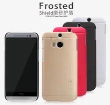 D’origine Nillkin Givré Bouclier cas de téléphone portable pour HTC New One M8 En Plastique Dur de Couverture Arrière mat Cas Capa + Écran Protecteur