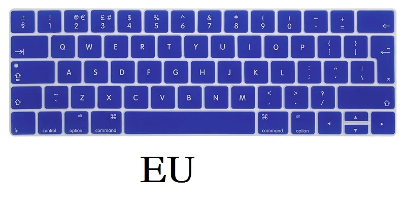 EU  US Silicon for Macbook Pro 13 2018 2017 Keyboard Cover Silicon A1706 A1708 A1989 English for Macbook Pro 13 Keyboard Film (10)