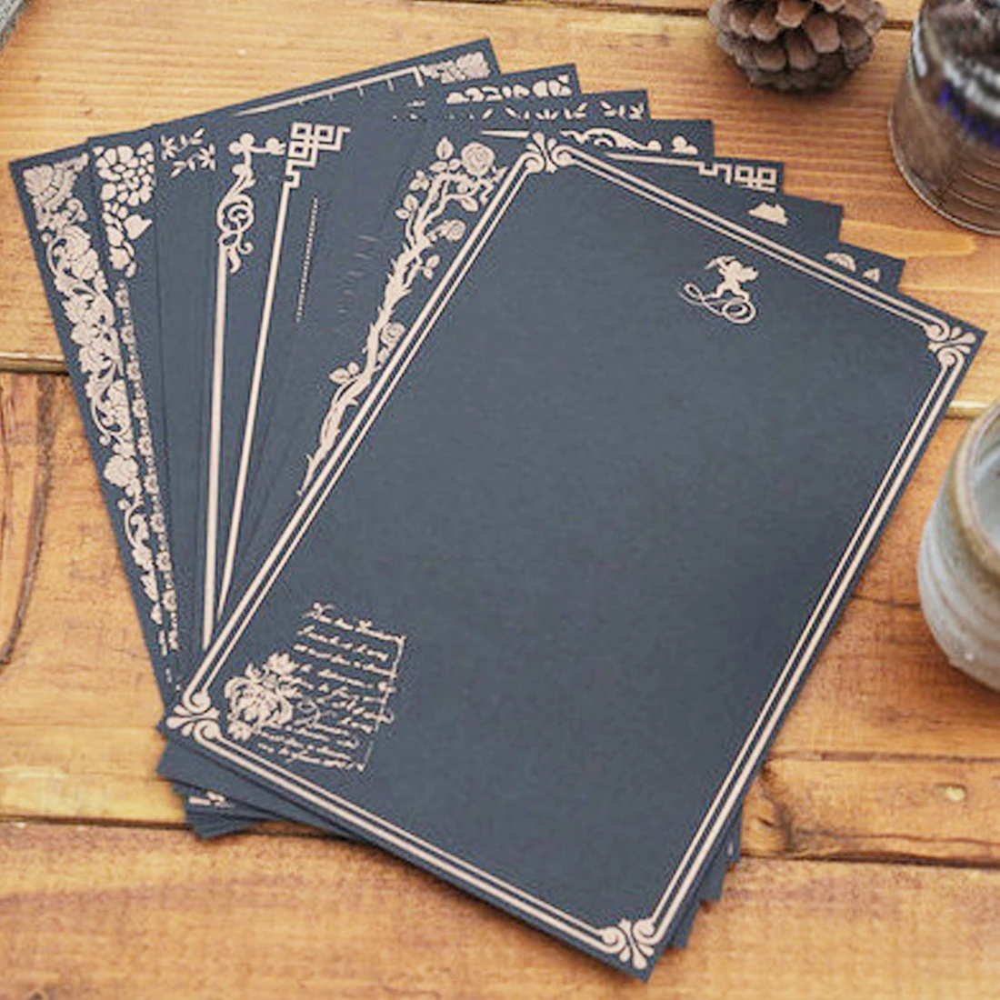 

FangNymph Retro DIY Kraft Paper Blank Card DIY Graffiti Word Cards Gift Greetings Vintage Label Tag Card Stationery