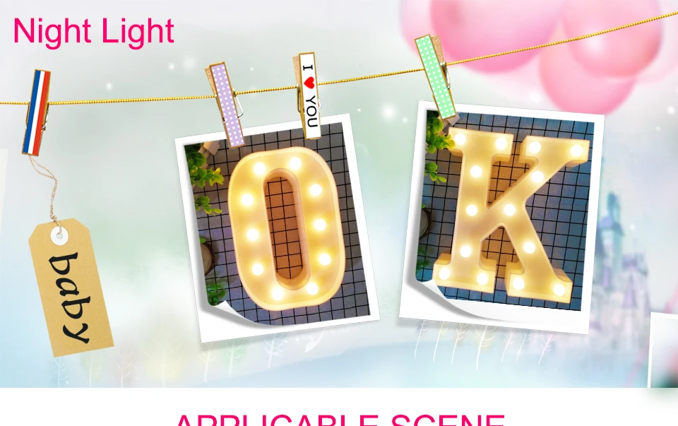 A-Z Alphabet Letter 3D LED Table Light Symbol Indoor Decoration Chirstmas Wedding Party Marquee Sign Romantic Display wall lamp (1)