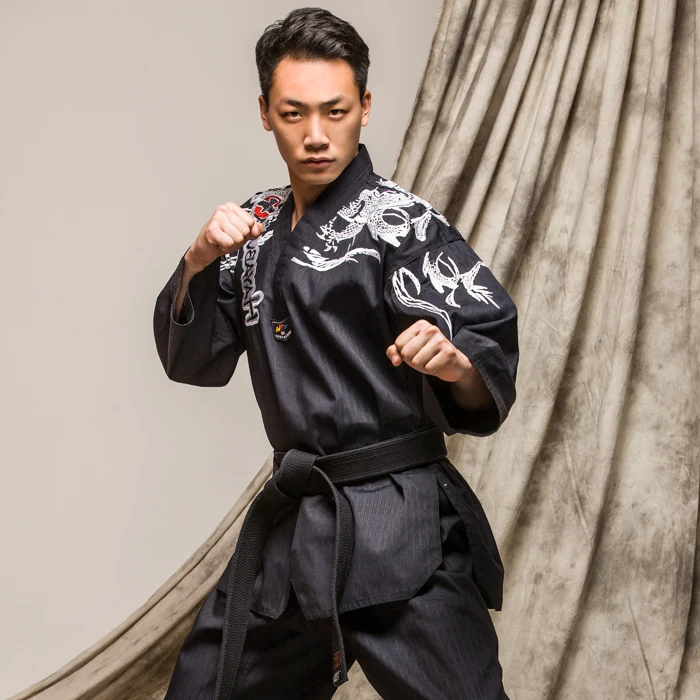 Боевые искусства TKD Tae Kwon Do v образная горловина Одежда для взрослых и детей