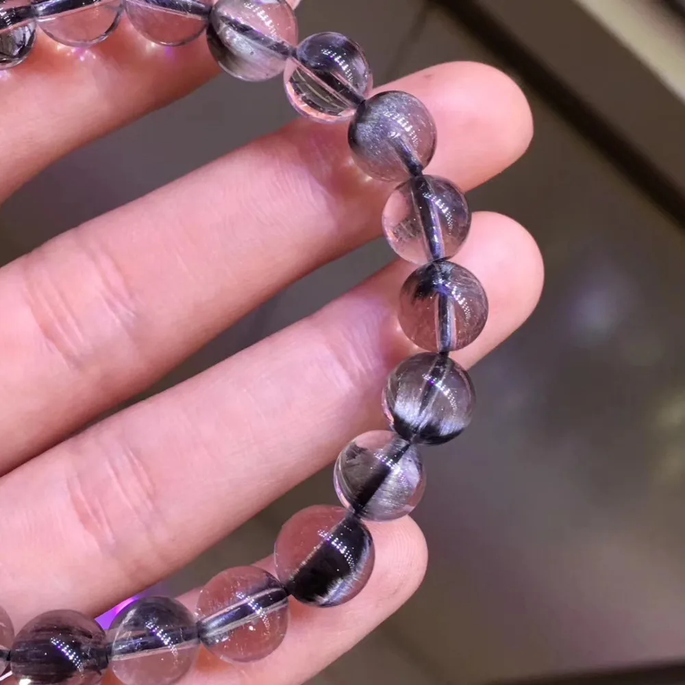 Natural Silver Rutilated Quartz Crystal Bracelet (4)