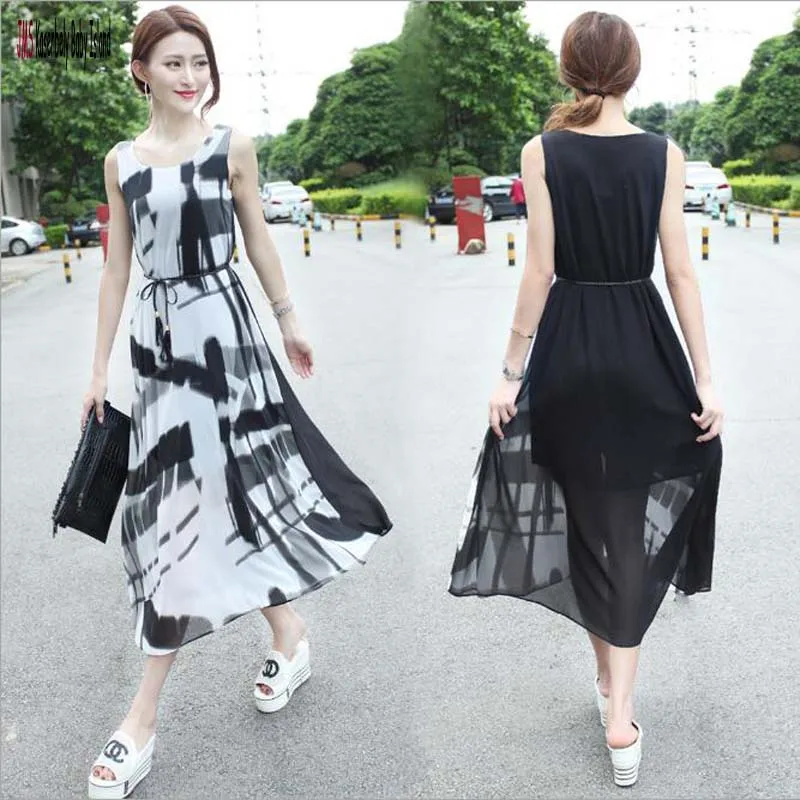 

JMS Kasenbely Maternity Dresses Long Tank Pregnancy Clothing Summer Print Mternity Clothing With Belt Casual Grossesse Robe