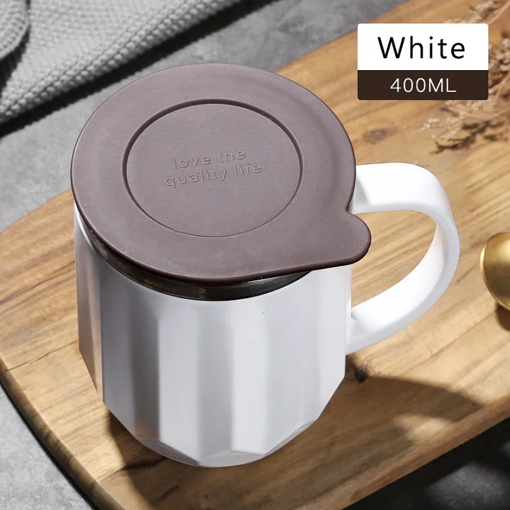 400ml stainless steel tea cup with handle office cup for tea with cover milk cup business tumbler (7)