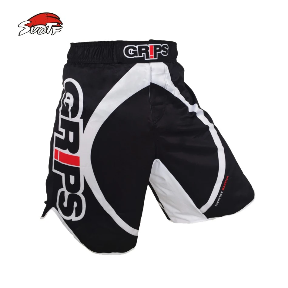 

SUOTF MMA boxing match fitness training yellow loose personality breathable cotton boxer shorts muay thai mma fight shorts