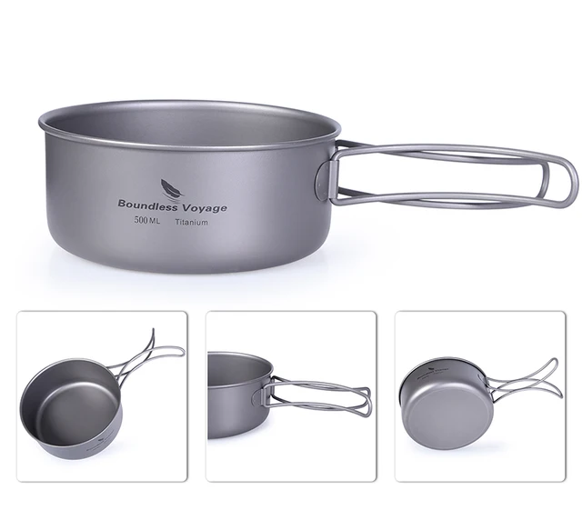 Titanium Cutlery|titanium Bowl & Pot Set - Ultralight