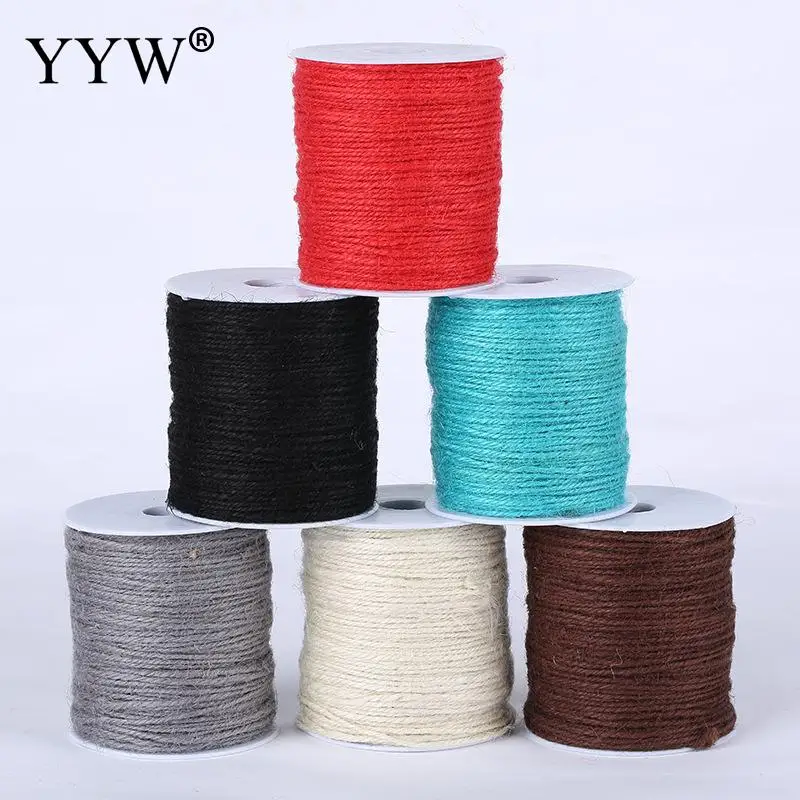 2mm 100m/Spool Linen Twine Rustic String Cord Rope Diy Burlap Party Wedding Gift Wrapping Cords Thread | Украшения и аксессуары
