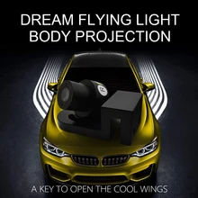 LDRIVE 2 шт. ангельские крылья автомобиль Добро пожаловать светильник тени Светильник проектор автомобильная светодиодная дверная предупреждающая лампа для Audi BMW Toyota Volkswagen