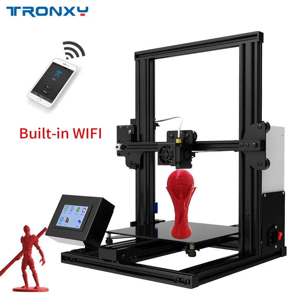 

Tronxy XY-2 Fast Assembly Full metal 3D Printer supports WIFI connection 220*220*260mm High printing with Touch Screen