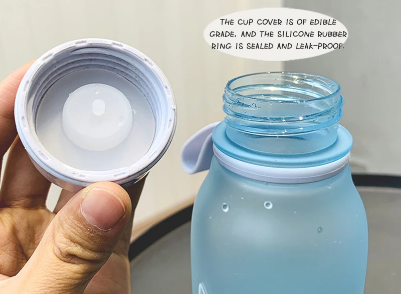 Keelorn 540 мл бутылка для воды креативные буквы кошка пластик портативный матовый теплоизоляция открытый бутылка-чайник для воды