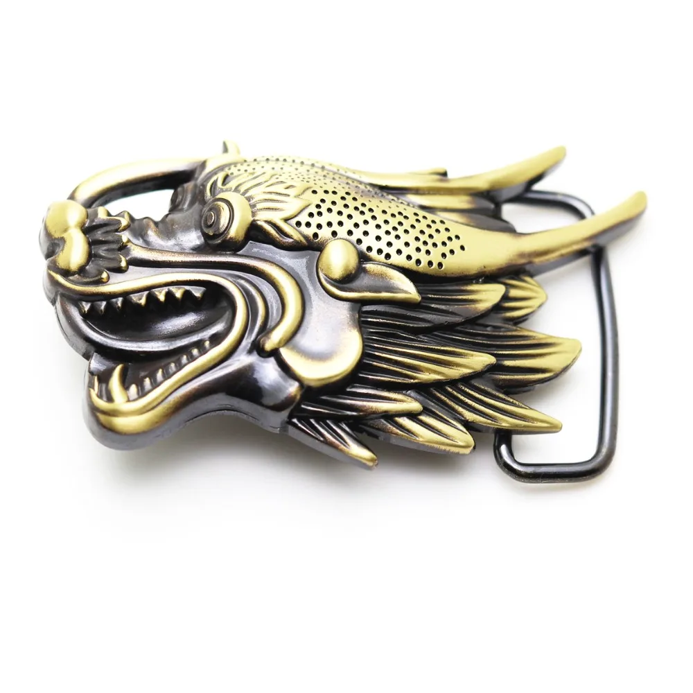 

Antique Finish Retro Men's Brass Copper Belt Buckle for Men,Vintage,Dragon