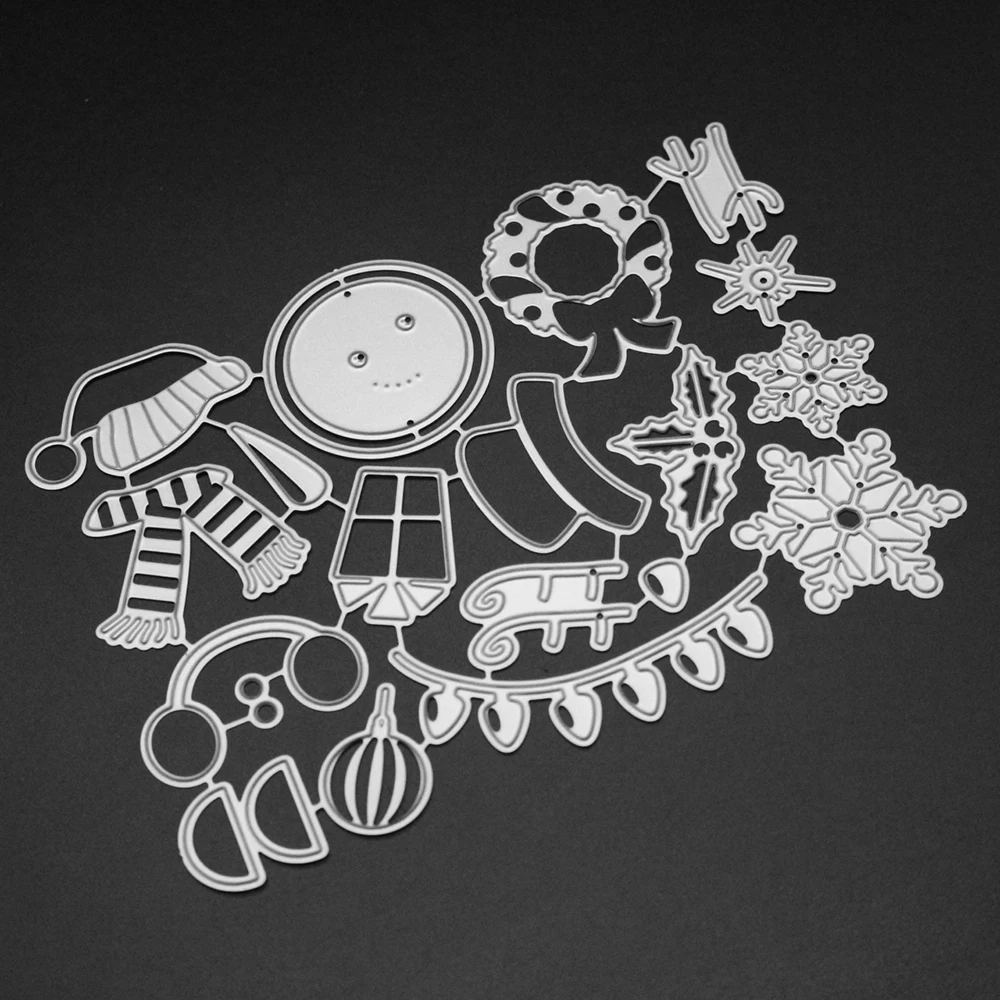  Cute Snowman Metal Cutting Die Scrapbooking Embossing Stencil Card Die For DIY Invitation Album Boo - 32963041449