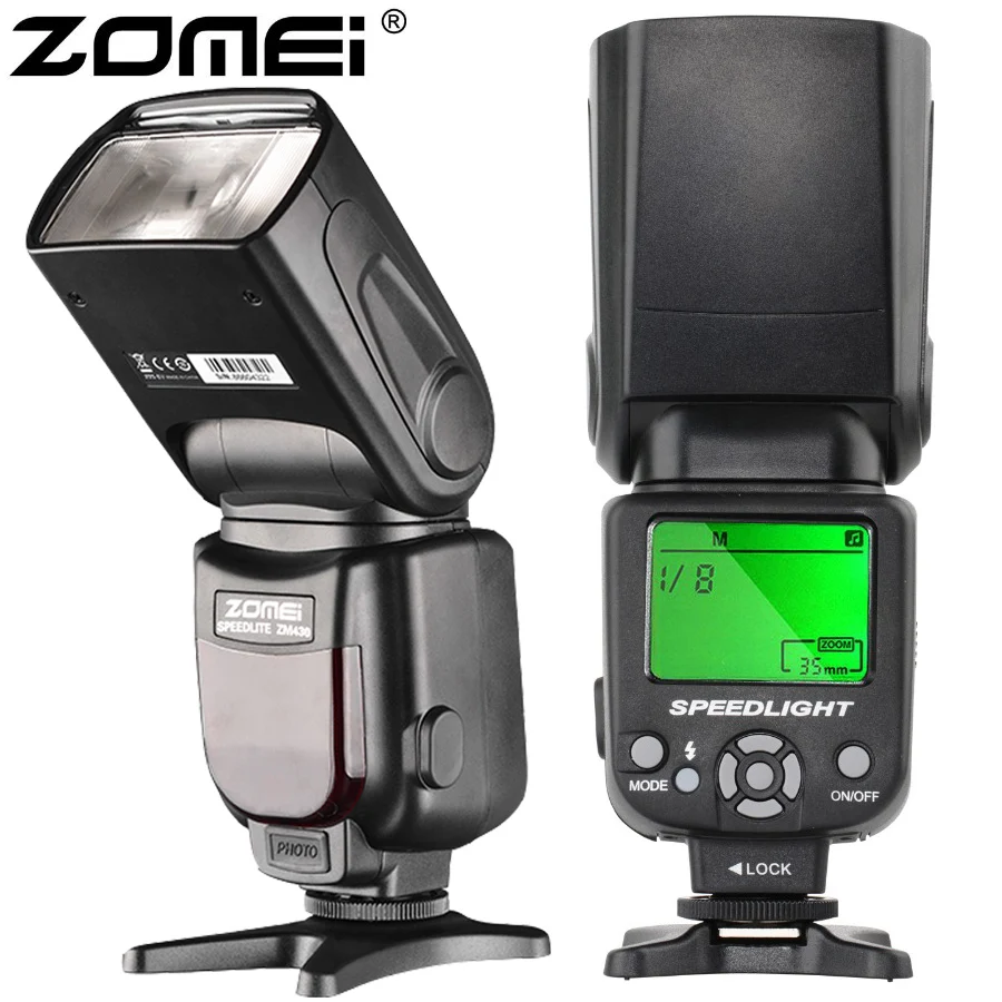 

Zomei Wireless Mini Flash Light ZM430 Speedlite GN56 for Canon and Nikon DSLR Camera , Hot Shoe Flash, Speedlite, Photo Flash