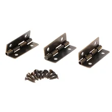 12pcs 30mm Brass Cabinet Furniture Hinge Antique Bronze Door Hinges For Wooden Cabinet Drawer Jewellery Box Furniture Hardware 100pcs 30 18mm antique bronze metal buckles latches catches wooden gift packaging floret jewellery box drawer cabinet door fix