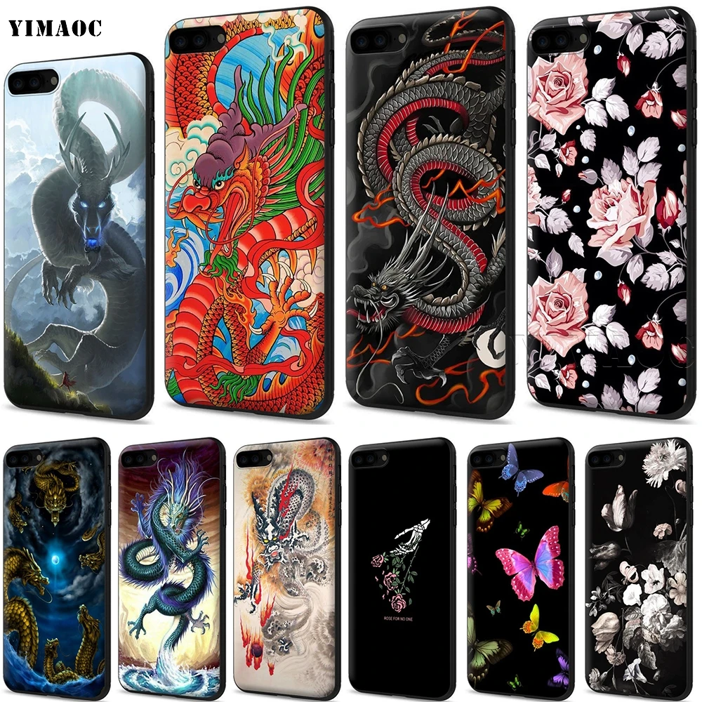 

YIMAOC Chinese Dragon Silicone Soft Case for iPhone 11 Pro XS Max XR X 8 7 6 6S Plus 5 5S SE
