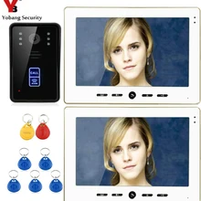 Yobang Security 10 RFID Video Door Phone Intercom Doorbell Touch Button doorphone Remote Unlock door bell