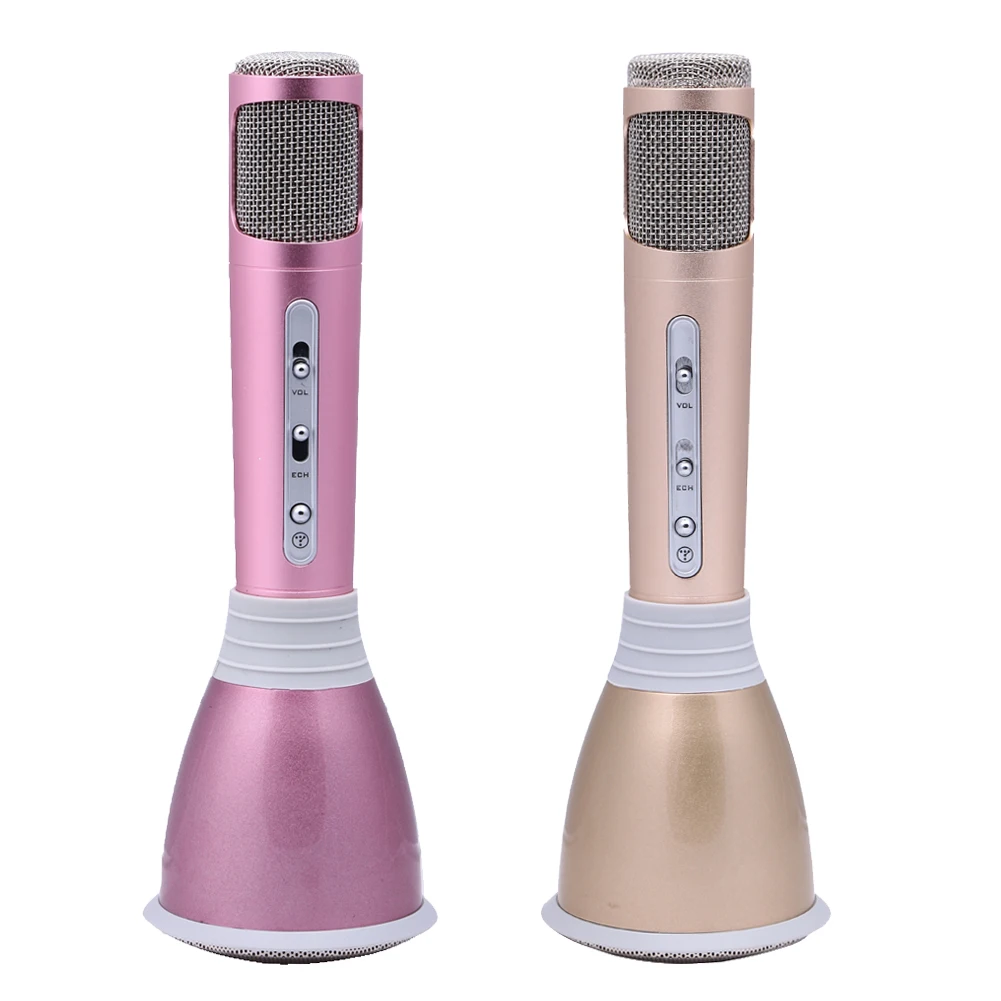 Mini K068 Home Karaoke Entertainment Microphone Portable Bluetooth Speaker Karaoke Microphone Mic Player for Phone