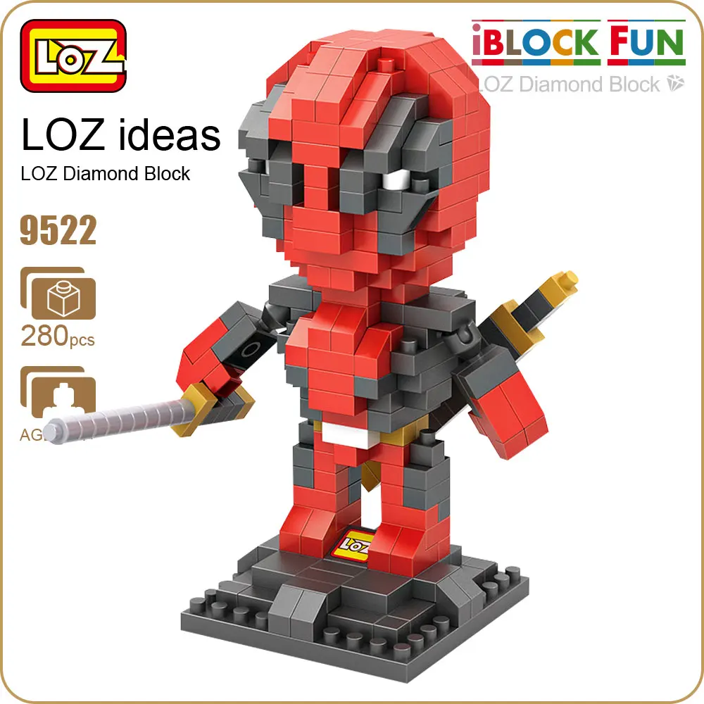 LOZ Blocks iBlock Fun Action Figure Toys Superhero Dolls Plastic Cube Building Blocks Bricks Educational Toy