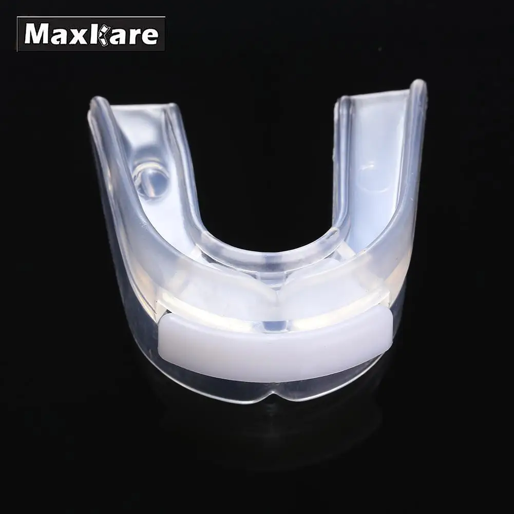 Protector de dientes Protector de boca de goma transparente para adultos Rugby boxeo MMA fútbol baloncesto seguro Protector bucal suave con caja