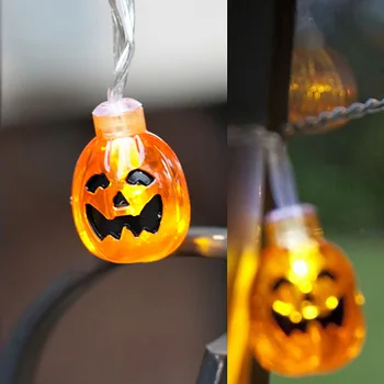 

1/2/3M 10/20LEDs Pumpkin Lantern Halloween Battery Led String Lamp String Lights Christmas Holiday Led Lights For Wedding Decor