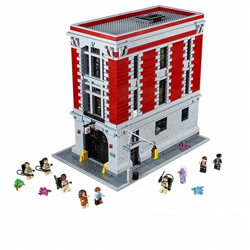 

4705Pcs/Set Ghostbusters Firehouse Headquarters Brinquedos Model 16001 Building Blocks Kits Model Compatible For Children Gift