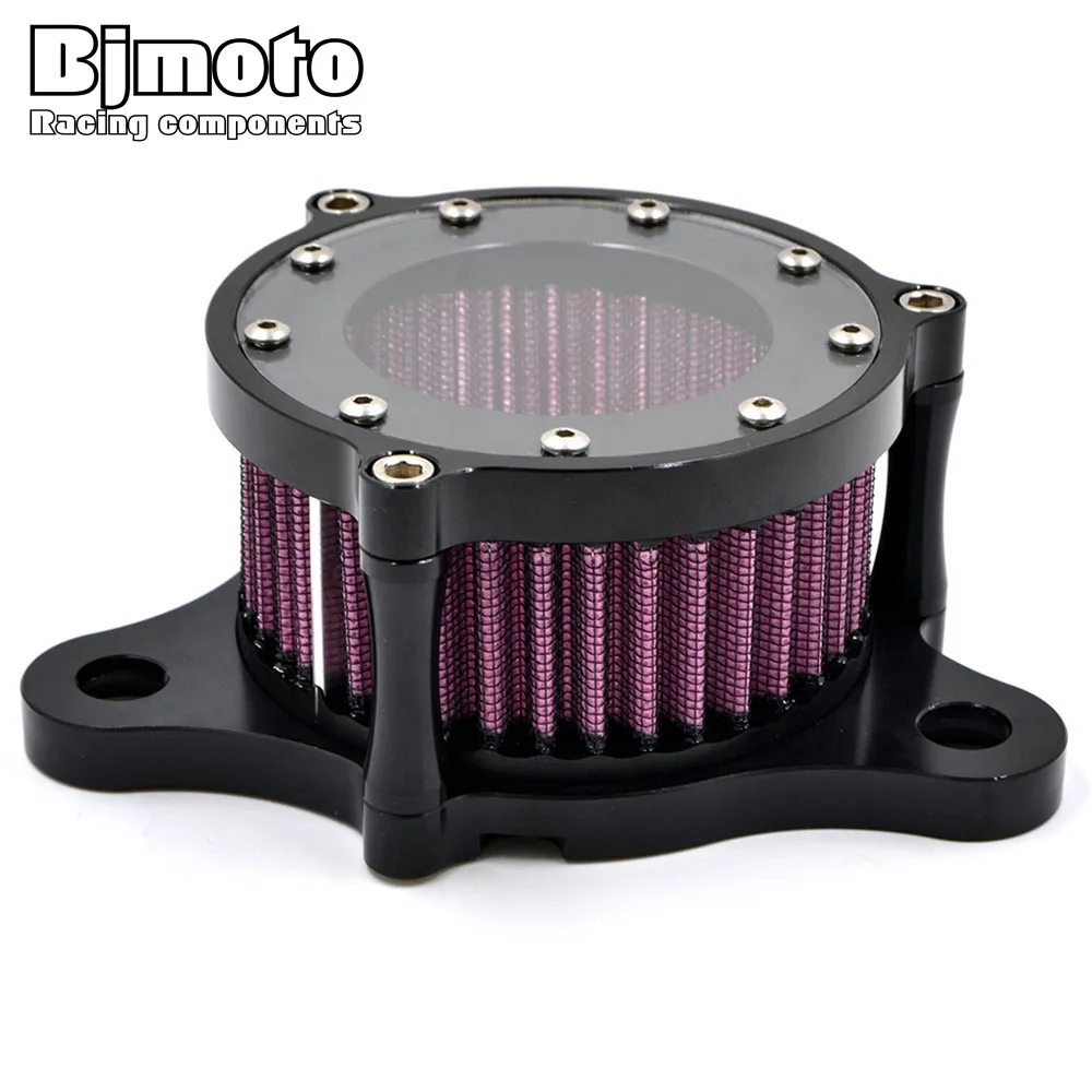 

BJMOTO Motorcycle Parts CNC Air Cleaner Intake Filter System Kit For Harley Sportster XL883 XL1200 1991-2013 2014 2015 2016
