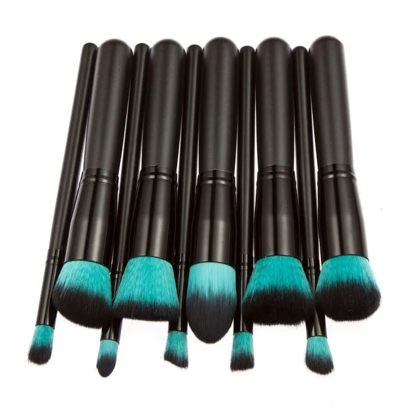 10 Pcs Black Green Makeup Brushes Set pincel maquiagem Cosmetics maquillaje Makeup Tool Powder Eyeshadow Cosmetic Set