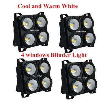 

DuanFei DunFly 4pcs/lot High Power stage led wash lighting cool and warm white 4x100w COB LED Blinder Light