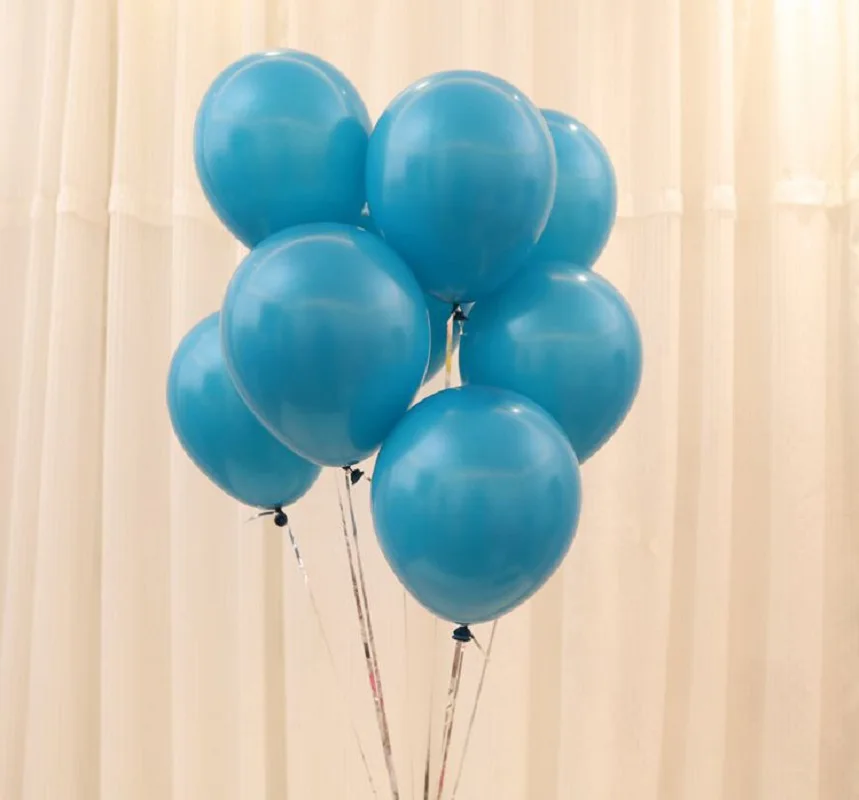 10 дюймов латексные воздушные шары 50 шт. воздушные надувные плотные синие шарики Тиффани Свадебные День Рождения декоративные шары для вечеринки игрушки оптом