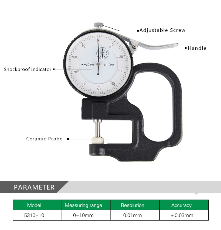 0-10 мм Толщиномер с камерным зондом