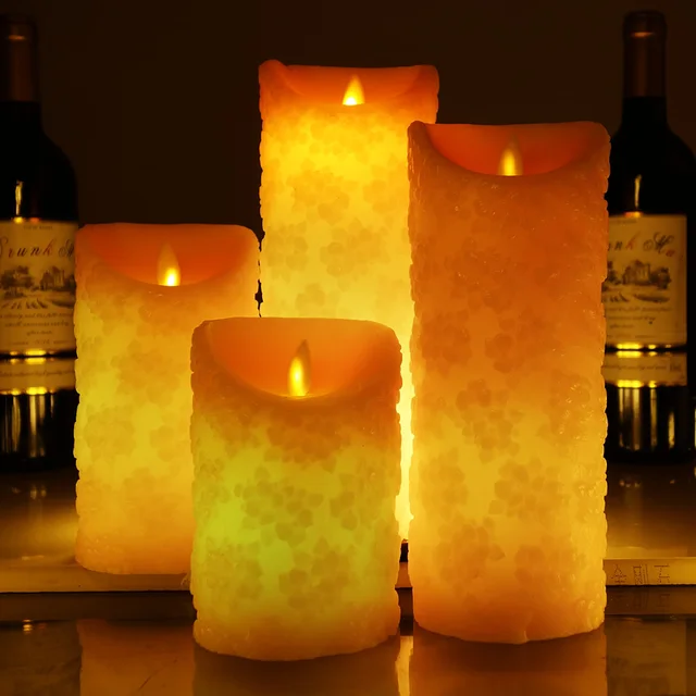 Cherry Blossom Shape Color Changing Led Candle With Remote Control Cherry Blossom Shape Color Changing Led Candle With Remote Control Velas Scented Bougie Flameless Candles Wedding