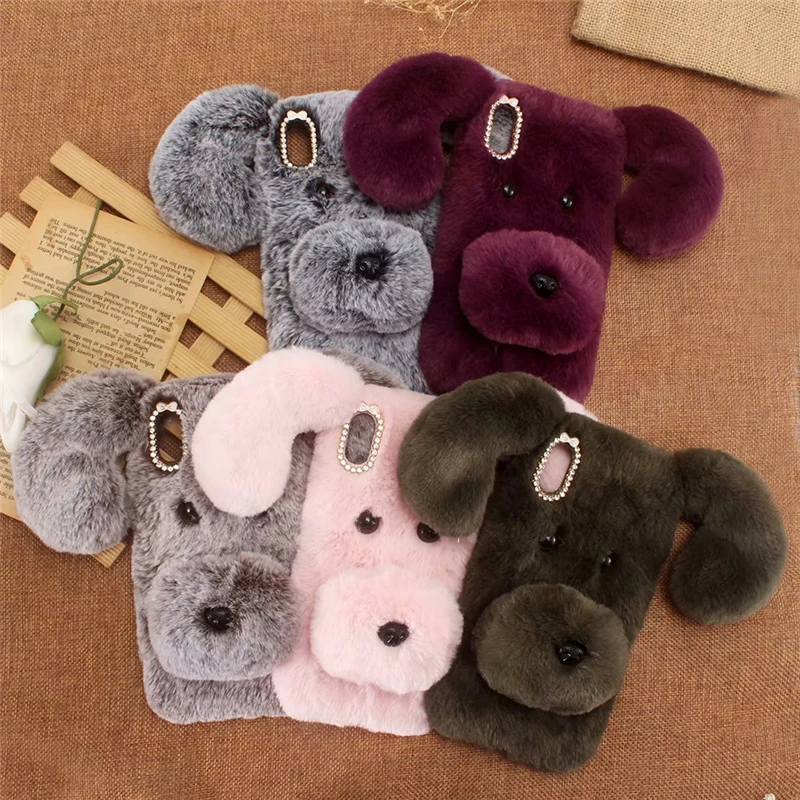 Fluffy Rabbit Fur case for iphone x (14)