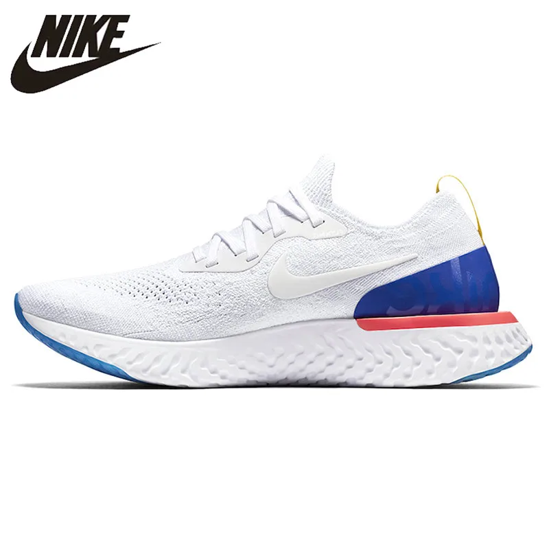 

Nike Epic React Flyknit Men's and Women's Running Shoes,White, Abrasion Resistant Breathable Non-slip Shock-absorbing AQ0067 101