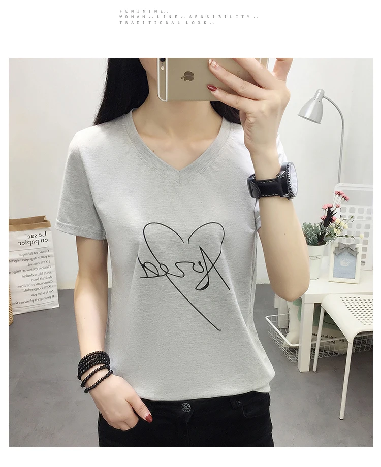 Хлопковая футболка, женская футболка, модная, camiseta mujer,, белая футболка, женские летние топы, Повседневная футболка, женская футболка большого размера плюс