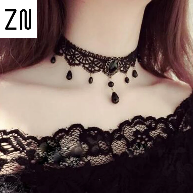 

Fashion Black Velvet Choker Necklace for Women Statement Necklaces & Pendants Bijoux Femme Collier Jewelry Collares Mujer