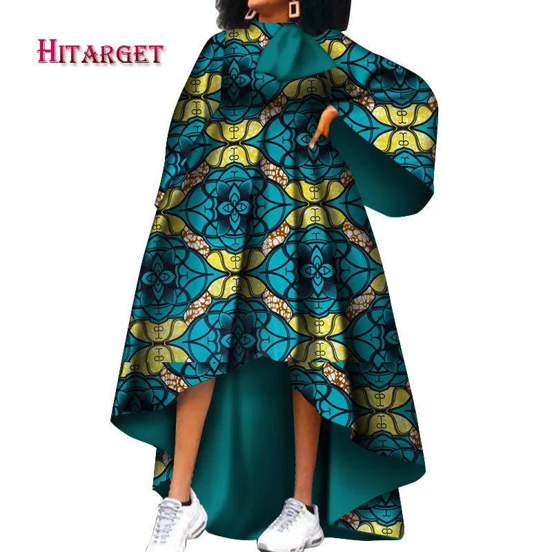 

Hitarget african clothes for women dashiki Casual african print dresses with bow for party/wedding africa bazin fabric WY3942