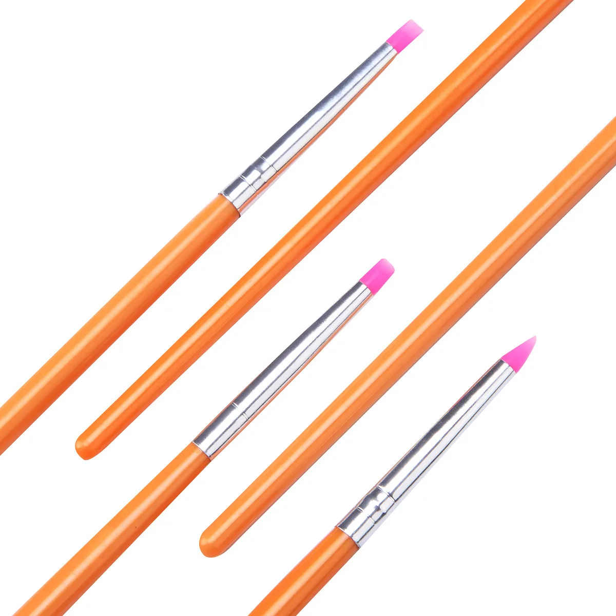Набор из 5 наконечников, силиконовый УФ гель для ногтей, набор кистей для рисования, Формовочная ручка для моделирования, профессиональная ручка для дизайна ногтей c0913