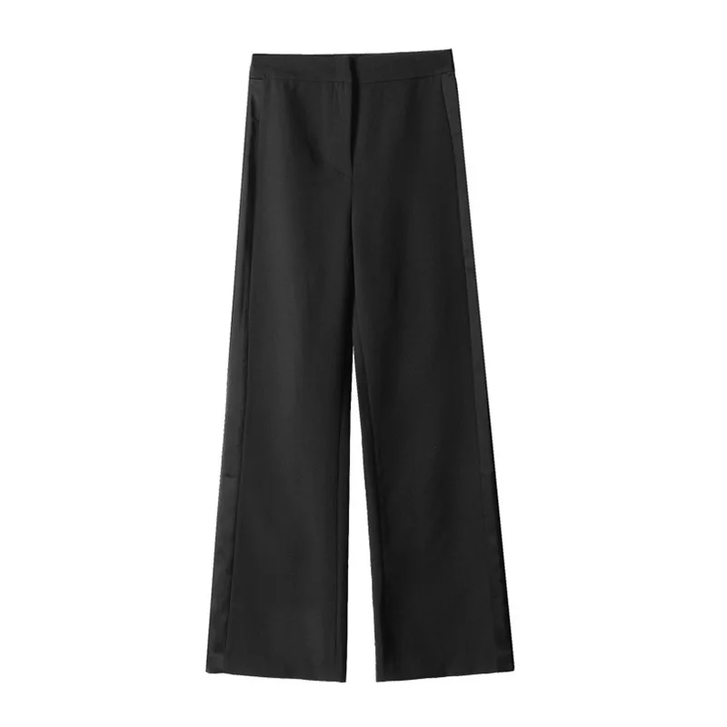 SuperAen широкие брюки женские модные однотонные дикие обычные пояса длинные брюки женские весенние новые 2019 европейские брюки