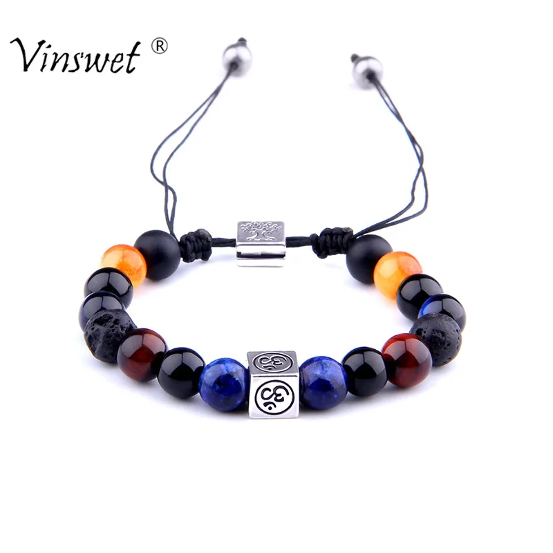 

7 Chakra Bracelet Yoga Bracelet Healing Balance Supernatural Natural Lava Reiki Stone Beads Bracelet for Women Men Jewelry